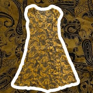 Yellow Paisley Silk Dress